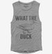 What The Duck grey Womens Muscle Tank
