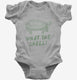 What The Shell Funny Turtle grey Infant Bodysuit