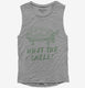 What The Shell Funny Turtle grey Womens Muscle Tank