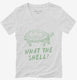 What The Shell Funny Turtle white Womens V-Neck Tee