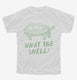 What The Shell Funny Turtle white Youth Tee