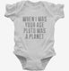 When I Was Your Age Pluto Was A Planet white Infant Bodysuit