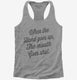When The Hand Goes Up The Mouth Goes Shut Funny Teacher  Womens Racerback Tank