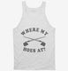 Where My Hoes At Funny Gardening Gift white Tank