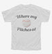 Where My Pitches At white Youth Tee