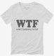 Who's Turning Fifty - Funny 50th Birthday white Womens V-Neck Tee