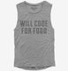 Will Code For Food grey Womens Muscle Tank