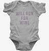 Will Run For Wine Baby Bodysuit 6ad4fa55-4b99-4c93-acae-ba8f991256bd 666x695.jpg?v=1700587512