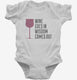 Wine Goes In Wisdom Comes Out white Infant Bodysuit