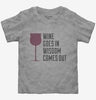 Wine Goes In Wisdom Comes Out Toddler