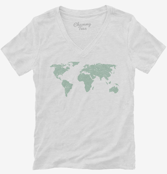 World Map Wanderlust Geography T-Shirt