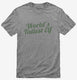 World's Tallest Elf Funny Christmas Holiday Party grey Mens