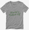 Worlds Tallest Elf Funny Christmas Holiday Party Womens Vneck
