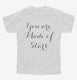 You Are Made Of Stars white Youth Tee