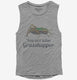 You Are Wise Grasshopper Humor grey Womens Muscle Tank