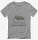 You Are Wise Grasshopper Humor grey Womens V-Neck Tee