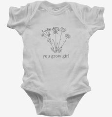 You Grow Girl Wildflower Baby Bodysuit
