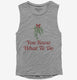 You Know What To Do Funny Mistletoe grey Womens Muscle Tank