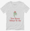 You Know What To Do Funny Mistletoe Womens Vneck Shirt 666x695.jpg?v=1700520271