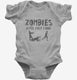 Zombies Hate Fast Food Funny Zombie grey Infant Bodysuit