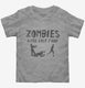 Zombies Hate Fast Food Funny Zombie grey Toddler Tee