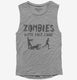 Zombies Hate Fast Food Funny Zombie grey Womens Muscle Tank